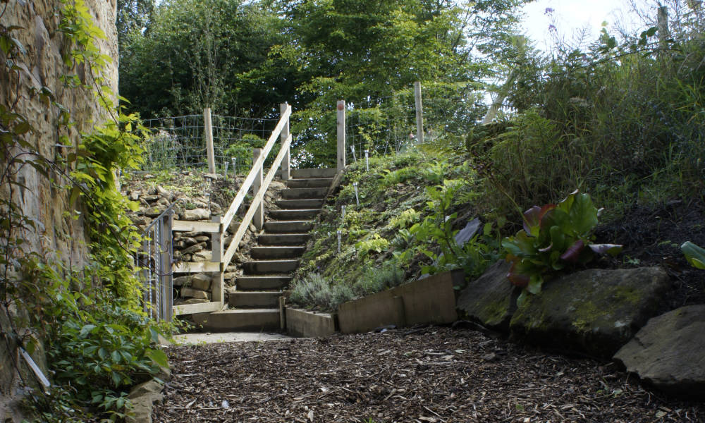 Swansfield Stables garden steps